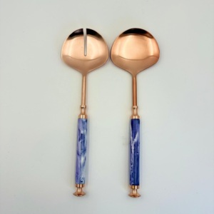 New Arrival Hight Quality <b>Salad</b> <b>Server</b> Set Stainless Steel <b>Salad</b> <b>Server</b> With Elegant Resin Hand Crafted Handles - Product Image 1