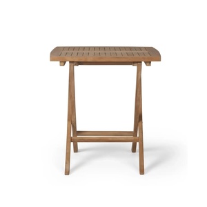Juego de Mesa de Comedor Plegable Hecho de Madera de Teca Sólida, Ecológico, Duradero, Moderno, Ensamblado, Portátil, Diseño que Ahorra Espacio para Patio - Product Image 2
