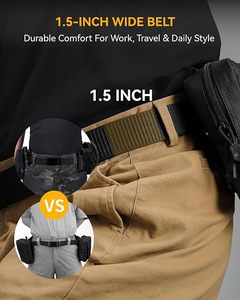 Braided <b>Cow</b> Hide Casual Belt Black Solid Color Silver Square Buckle Durable Stretch Design 3.5cm Width 110cm Length Men's - Product Image 6