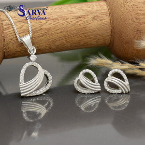 Ensemble de bijoux en argent sterling 925 avec moissanite de luxe, collier et boucles d'oreilles pour femmes, cadeau de mariage pour femmes - Product Image 6