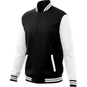 Chaqueta Bomber Casual Estilo Universitario, Variedad de Chaquetas Varsity de Cuero y Tela Larga para Hombre - Product Image 2