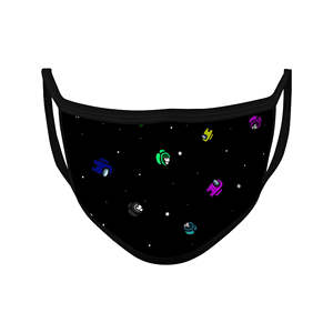 หน้ากากป้องกันแบบซักได้ หน้ากากดีไซน์เนอร์แบบใช้ซ้ำได้ ผ้าฝ้ายโพลีเอสเตอร์พิมพ์ลาย สายรัดยางยืด สำหรับทีมกีฬา - Product Image 3