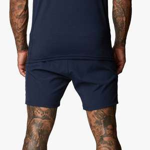 Pantalon décontracté ample en coton 100% avec cordon de serrage, couleur unie, short de sport décontracté pour homme - Product Image 3