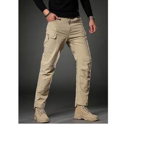 Pantalones cargo cálidos informales de invierno para hombre, pantalones multibolsillos de algodón de cintura alta, lana gruesa, lona transpirable, Bangladesh - Product Image 5