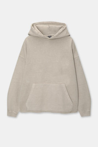 French Terry Oversized Distressed Breathable Heavyweight Custom Logo Blank Drop Shoulder Raw Hem 100% Cotton Hoodies Men - Product Image 3