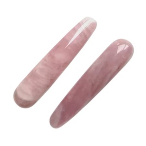 Varita de Masaje de Piedras Preciosas Hechas a Mano con Siete Chakras, de la Mejor Calidad, Cristal de Ágata Natural, Estilo Amor, Cristal Dinámico - Product Image 1