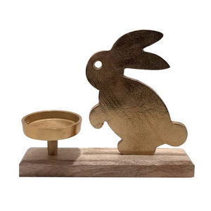 Christmas Tree <b>Tealight</b> <b>Holder</b> Wooden Base Gold Candle Stand Indoor Home Decoration Custom Shape <b>Tealight</b> <b>Holder</b> - Product Image 5