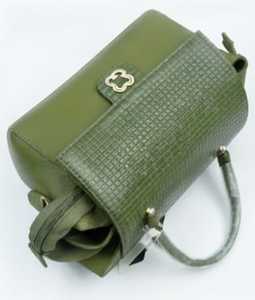 Elegante Bolso Tote de Cuero Genuino Verde, Color Sólido, Cierre de Cremallera, Uso Diario, Estilo para Todas las Temporadas - Product Image 2