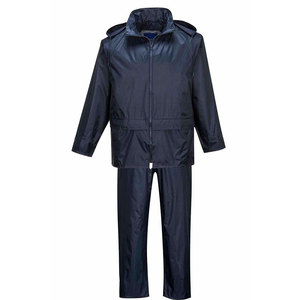 Universal adult <b>waterproof</b> Polyester material rain suit Hooded jacket and pants <b>set</b> Outdoor hiking camping casual wear - Product Image 2