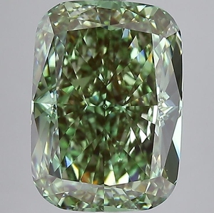 6.01Ct <b>Cushion</b> Cut Lab Grown Diamond Fancy Vivid Green VVS2 IGI Certified CVD Loose Diamond Wholesale for Jewelry Making - Product Image 1