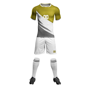 Custom Blue Soccer Jersey With <b>White</b> Shorts And <b>Socks</b> Set For <b>Men</b> Adult Breathable Polyester Uniform Custom Football Uniform Set - Product Image 3