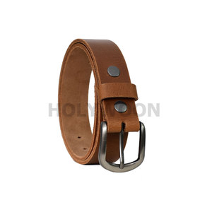 Ceinture en cuir véritable marron pour un usage décontracté, ceinture en cuir véritable durable pour homme, ceinture en cuir pour homme fournie par l'usine. - Product Image 5