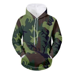 Sudadera con Capucha Azul Camuflaje para Hombre, Corte Regular, Poliéster Estampado, Informal, con Bolsillo, para Otoño - Product Image 5