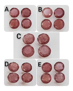 Cuarzo Rojo Natural AAA, Gema Redonda Facetada de 20*20 mm, 22.20 Ct, Gema 100% NATURAL para Joyería - Product Image 2