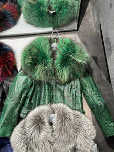 <b>Genuine</b> High-End Women's Stylish Leather Jacket <b>Nylon</b> Custom Design for Autumn/Winter Waterproof Windproof Best Quality Outdoor - Product Image 6