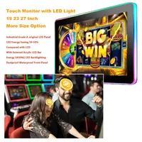 Led Light Strip 23 27 32 Inch Capacitieve Touchscreen Van 3M Elo Kiosk Game G2E Asia Fair Touch display Touch Interactieve Monitor