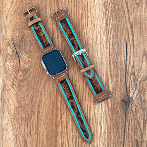 Hand Tooled Leather Strap Manufacturer Replacement Cow Leather <b>Watch</b> Bands Handmade Quick Release Genuine Leather <b>Watch</b> Straps - Product Image 4