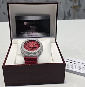 Montre à quartz en acier inoxydable EDF5641 style Hip Hop, boîtier serti de diamants Moissanite VVS, affichage numérique, luxe, nouvelle mode - Product Image 3