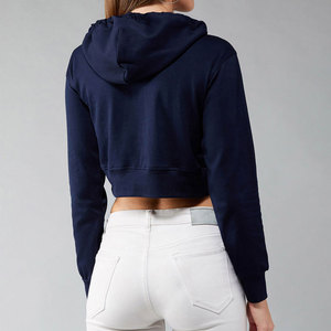 Reasonable Price Best Selling Crop Top Hoodies Custom Design Street Wear Women Crop Top Hoodies - Product Image 2