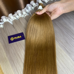 ผมต่อแบบเวอร์จิ้นแท้จากเวียดนาม สีบลอนด์ แบบซุปเปอร์ดับเบิ้ลดรอน ขายส่งจำนวนมาก ไม่มีส่วนผสมของเส้นใยสังเคราะห์ - Product Image 4