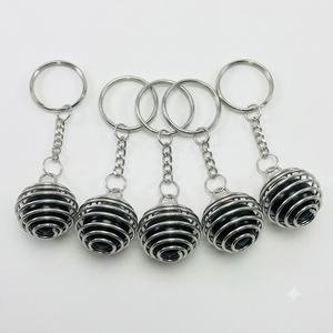 Porte-clés en cristal de haute qualité, tourmaline noire, saphir enroulé dans du fil, pierre naturelle, cadeau pour femme - Product Image 6
