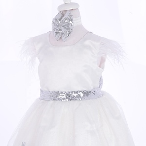 Robe de luxe moderne pour filles couleur blanche vêtements en mousseline de soie pour nouveau-né de haute qualité nouveau design pour petite fête pour l'âge des enfants - Product Image 6