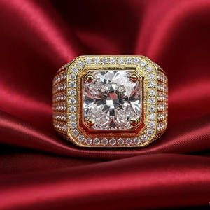 Bijou de luxe pour homme en argent sterling 925 plaqué rhodium, style hip-hop, serti de pierres, par Vana Jewels H0035 - Product Image 1