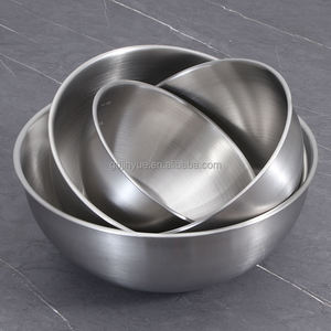 Bol mélangeur profond en acier inoxydable 304 avec échelle de mesure pour le camping, la pâtisserie, le stockage alimentaire écologique, la préparation de salades et la vaisselle de dîner - Product Image 6