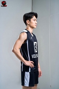 ชุดยูนิฟอร์มวอลเลย์บอลพิมพ์ลายตามสั่ง ชุดกีฬาโพลีเอสเตอร์แห้งเร็ว เสื้อเจอร์ซีย์แขนกุด กางเกงขาสั้น สำหรับผู้ชายและผู้หญิง - Product Image 3
