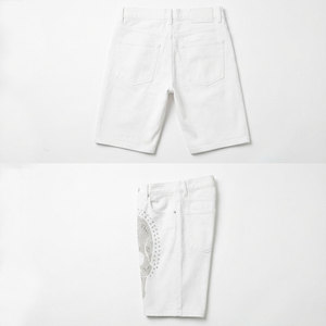 Stylish Men Rhinestone Shorts Hot Selling Breathable Comfortable High Quality Easy Wash Rhinestone Shorts with Custom Colors - Product Image 2