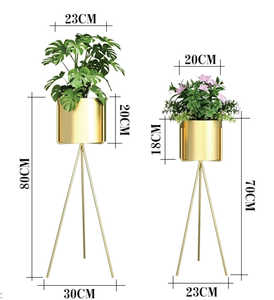 Soporte de metal nórdico para plantas con maceta blanca, moderno soporte para plantas de interior, macetero geométrico de hierro, expositor de macetas para decoración del hogar y jardín. - Product Image 4