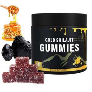 Gomitas Masticables de Shilajit, 60 Unidades, Fórmula a Base de Plantas, con Empaque OEM Personalizado para Venta al Por Mayor, Suministro de Suplementos Dietéticos - Product Image 1