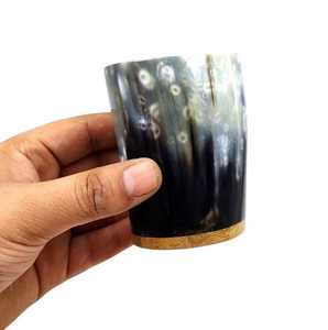 Taza de Agua y Café de Cuerno de Búfalo de Primera Calidad, Apta para Lavavajillas, Estilo Americano, Regalo Empresarial, Logotipo Personalizado con Color de Cuerno Natural - Product Image 2