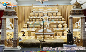 Boda india de estilo abierto Manavarai Mandap /Stage South Tradition Wedding Maharani Mandap Lujoso Manavarai Mandap para boda - Product Image 2