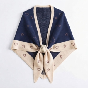 Ponchos de Lana de Cachemira Sólidos y Elegantes para Mujer, Capas Tejidas, Chales de Pashmina, Bufandas Multifuncionales - Product Image 1