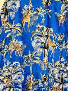 Bata Kimono de Algodón con Estampado Animal Azul, Ropa de Estar por Casa Estilo Boho, Bata Elegante para el Hogar - Product Image 2