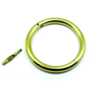 Superior Bull Nose Ring 3 Inches + Screw Brass Cattle Cow Veterinary Instruments, Livestock <b>Farm</b> Bull Rings Copper - Product Image 2