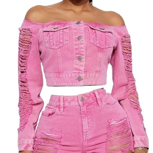 Coton Denim deux pièces femmes ensemble avec veste courte et short ceinturé été nouveauté mode Denim tenue décontractée 2026 - Product Image 6