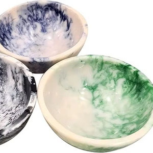 Bol de service en résine au design unique de mousse de terre, qualité alimentaire, tailles et couleurs personnalisables, pour fêtes, prix usine disponible - Product Image 1