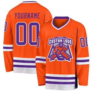 Maillot de hockey sur glace de qualité supérieure, nom et numéro personnalisés, logo (transfert thermique/broderie/impression numérique), 100% polyester - Product Image 6