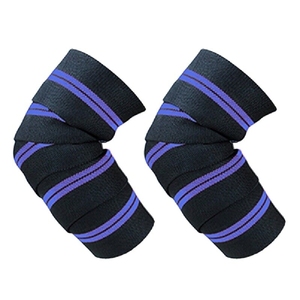 Customizable Power Lifting Bodybuilding <b>Arm</b> Wrap Brace Strap Elastic Elbow <b>Sleeves</b> Bandage <b>Compression</b> Elbow Support Pads - Product Image 1