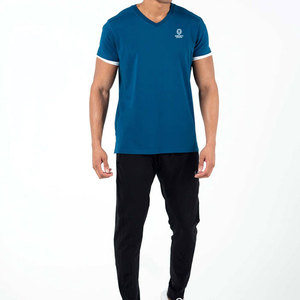 Camisetas con cuello en V para hombre, informales, suaves, transpirables, de algodón, de manga corta, cómodas, a la moda de verano, para entrenamiento y gimnasio - Product Image 2