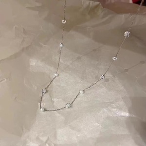 Collier en perles d'eau douce Sparkling Planet Starry Sky, argent S925, design de niche de luxe, effet lumineux sensationnel pour l'été 2022 - Product Image 4