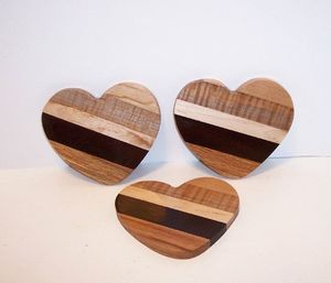 Natural Wooden Coasters for <b>Drinks</b> Handmade Tabletop Heat Resistant Cup Mug <b>Holder</b> Decorative Home Dining Accessories - Product Image 1