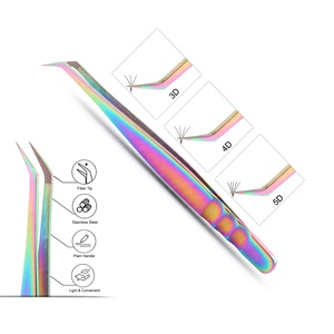 Pinzas para Extensión de Pestañas de Diseño Elegante, Acero Inoxidable, Precisión, Antiestáticas, Marca Privada, Punta de Pico de Pájaro, Herramientas para Pestañas - Product Image 3