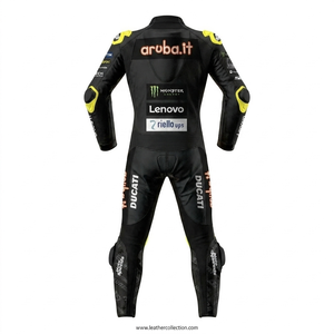 ชุดแข่งรถ Alvaro Bautista WSBK ยี่ห้อ Rucati แบบชิ้นเดียว ทำจากหนังวัว/หนังจิงโจ้ สำหรับขี่มอเตอร์ไซค์/แข่งรถ/จั๊มสูทขี่มอเตอร์ไซค์/ชุดหนังมาตรฐาน CE ระดับ 2 - Product Image 2