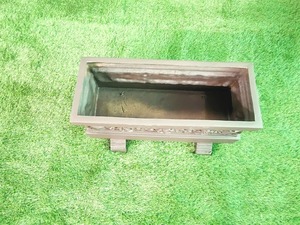 Jardinera Rectangular de FRP con Diseño Floral Tallado a Mano, Estilo Clásico, Maceta para Plantas de Jardín Exterior - Product Image 6