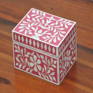 Caja Decorativa con Incrustaciones de Madreperla, Estilo Americano, en MDF y Hueso Pulido, Color Personalizado, 10x8x3 - Product Image 5