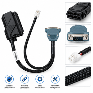 Cable Adaptador de Diagnóstico OBD Verna 400 410 411, Conectividad USB de 12-24V para Escáner de Diagnóstico de Automóviles, Arnés de Cables con Conector Negro - Product Image 3