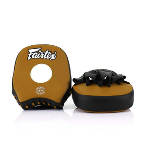 นวมซ้อมหนังแท้ Fairtex Focus Mitts รุ่น Contoured สำหรับฝึกซ้อมมวย คิกบ็อกซิ่ง มวยไทย สีน้ำตาล Fairtex Focus Mitts - Product Image 1